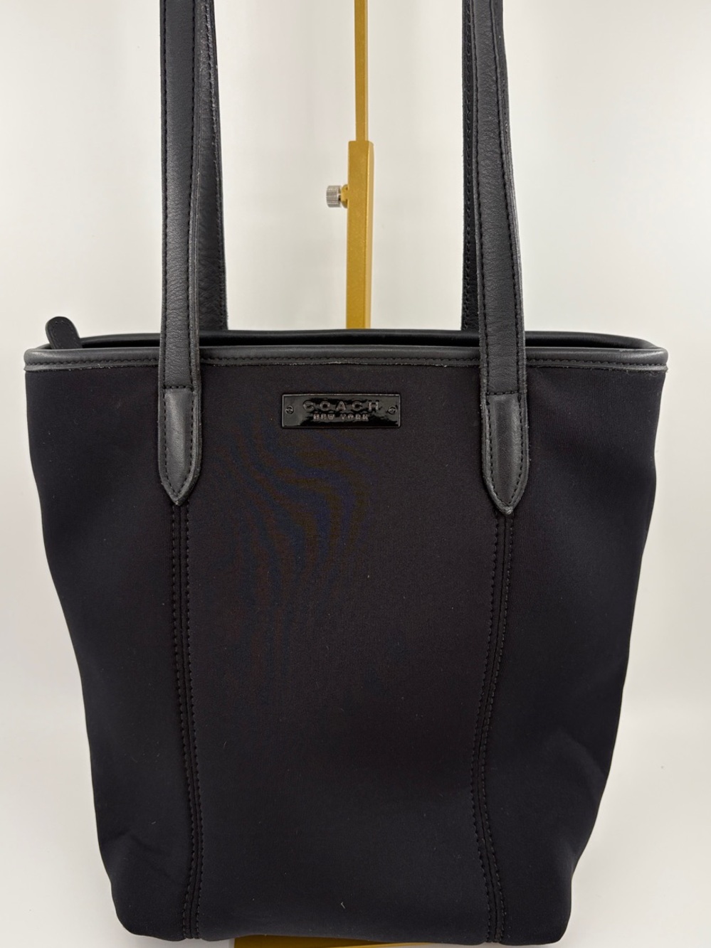 Coach Black Nylon Tote with Leather Handles